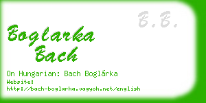 boglarka bach business card